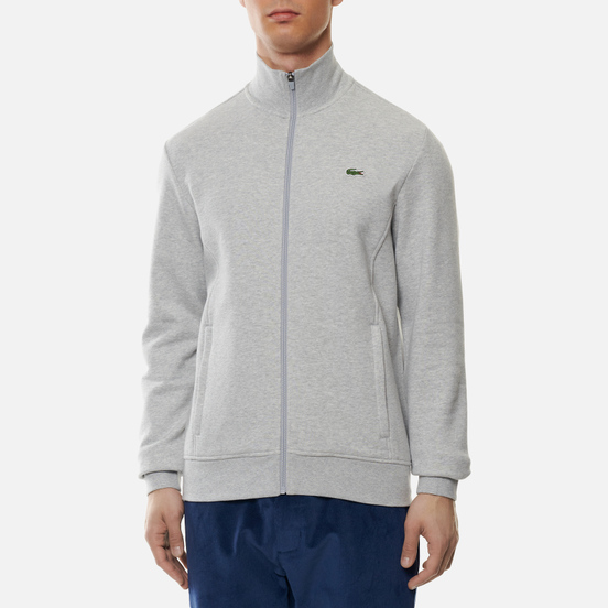 Мужская толстовка Lacoste Sport Cotton Blend Fleece Zip Grey Chine/Light Grey