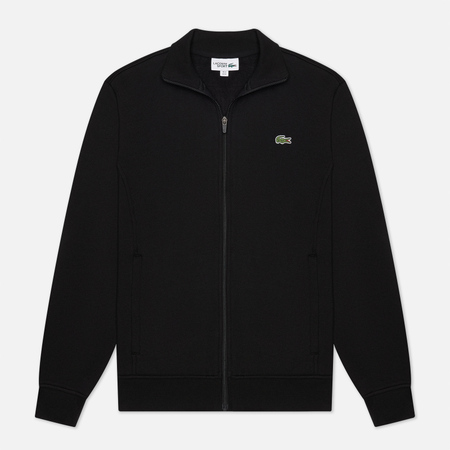Мужская толстовка Lacoste Sport Cotton Blend Fleece Zip, цвет чёрный, размер M