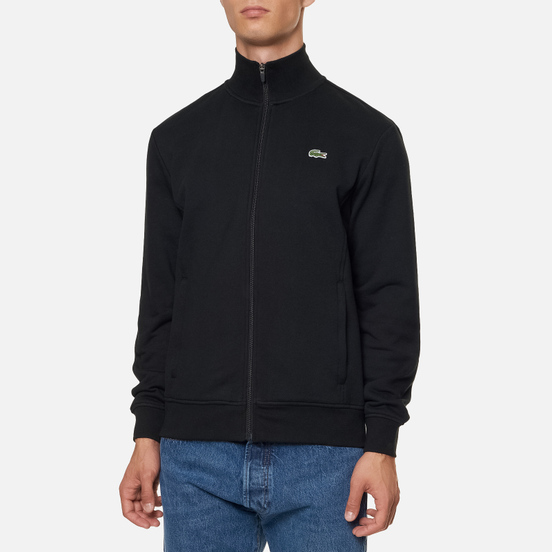 Мужская толстовка Lacoste Sport Cotton Blend Fleece Zip Black/Black