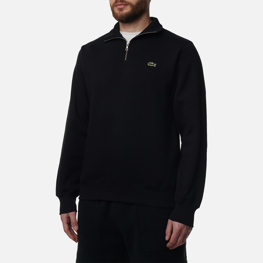 Lacoste Мужская толстовка Zippered Stand-Up Collar Cotton