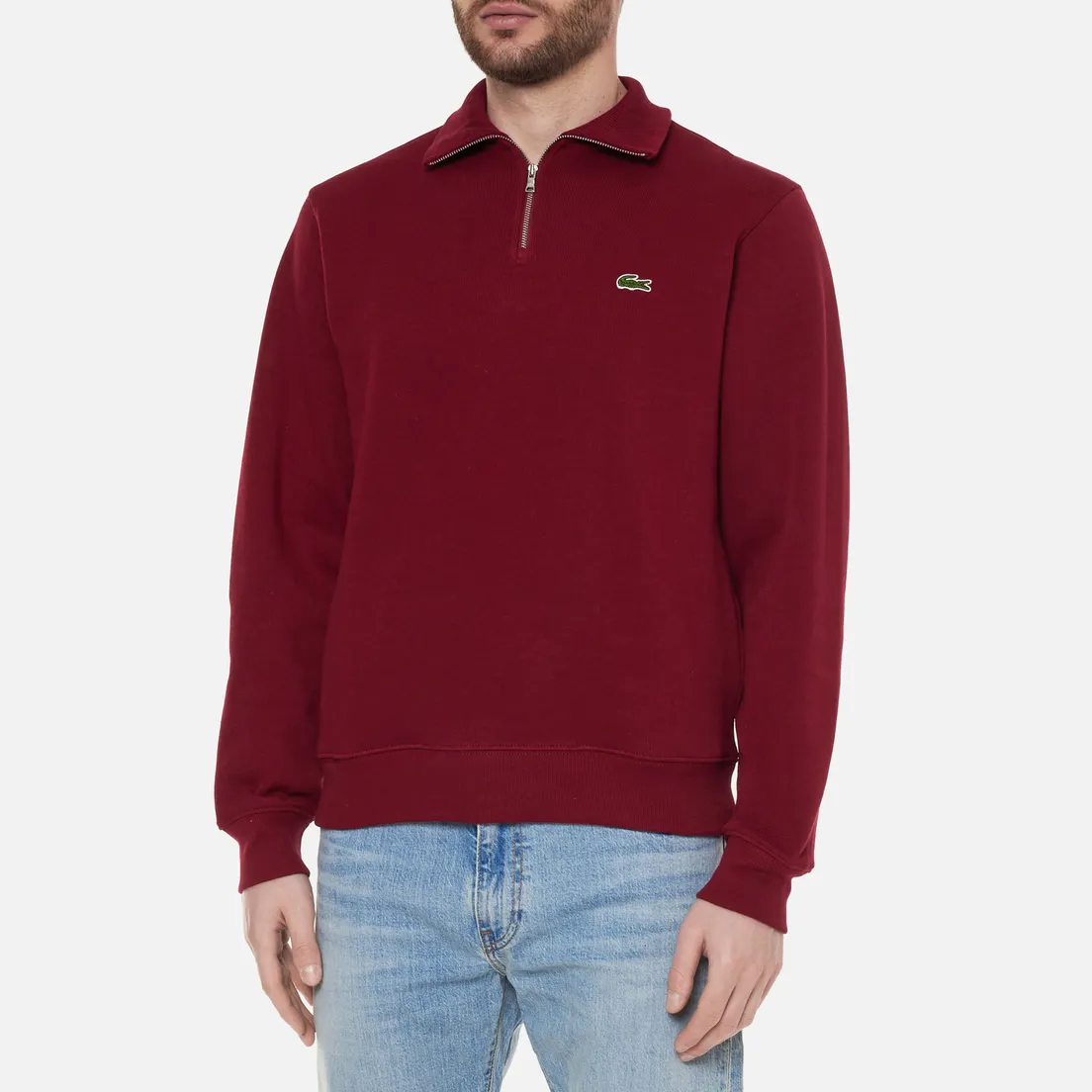 Lacoste Мужская толстовка Zippered Stand-Up Collar Cotton