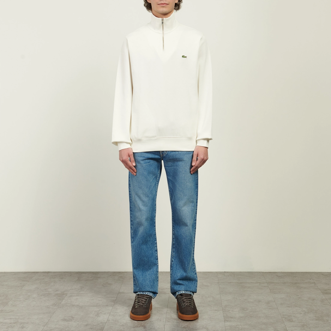 Lacoste Мужская толстовка Zippered Stand-Up Collor Cotton