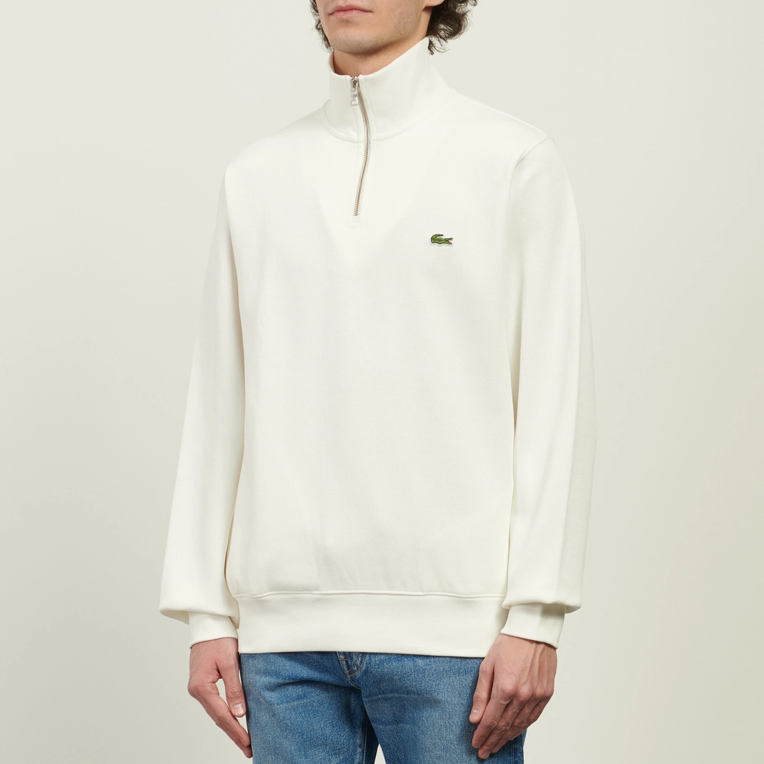 Lacoste Мужская толстовка Zippered Stand-Up Collor Cotton