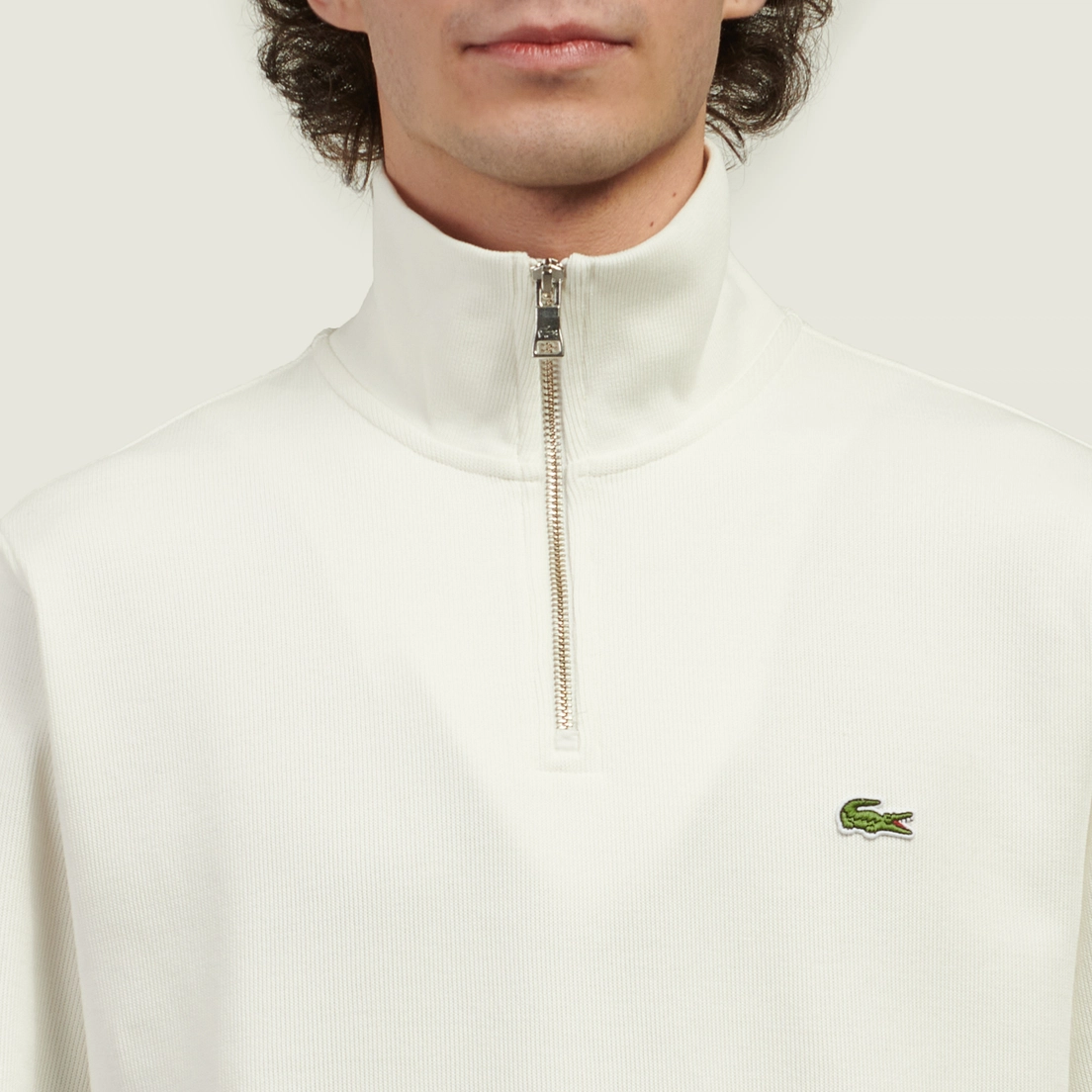 Lacoste Мужская толстовка Zippered Stand-Up Collor Cotton
