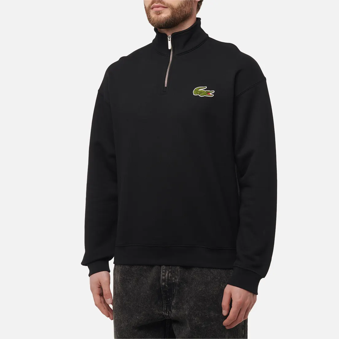 Lacoste Мужская толстовка Loose Fit Badge Accent Half-Zip
