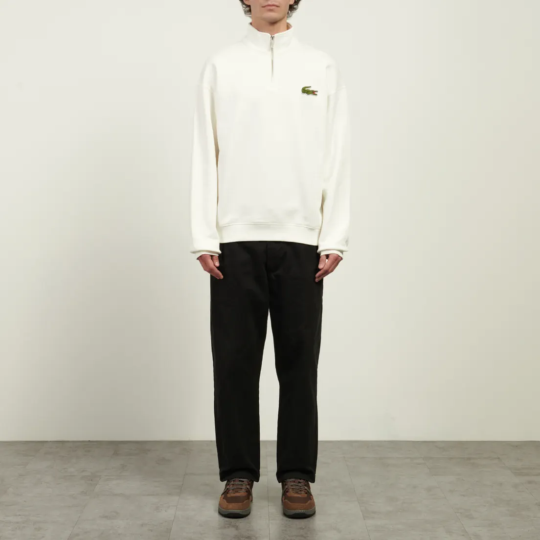 Lacoste Мужская толстовка Loose Fit Badge Accent Half-Zip