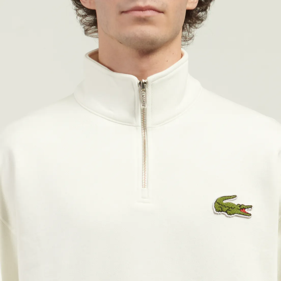 Lacoste Мужская толстовка Loose Fit Badge Accent Half-Zip