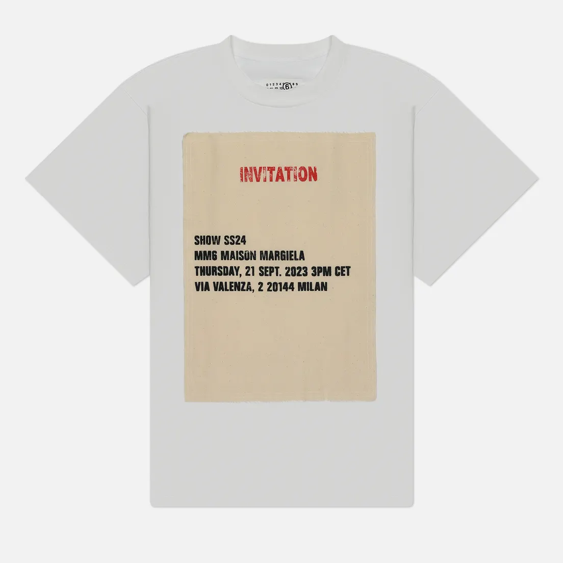 Maison Margiela MM6 Мужская футболка Invitation Show SS24