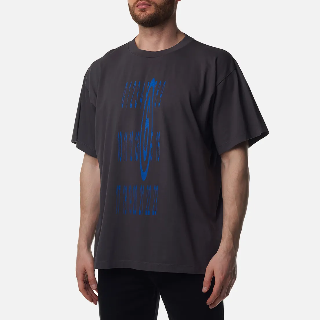 Maison Margiela MM6 Мужская футболка Elongated Numeric Printed