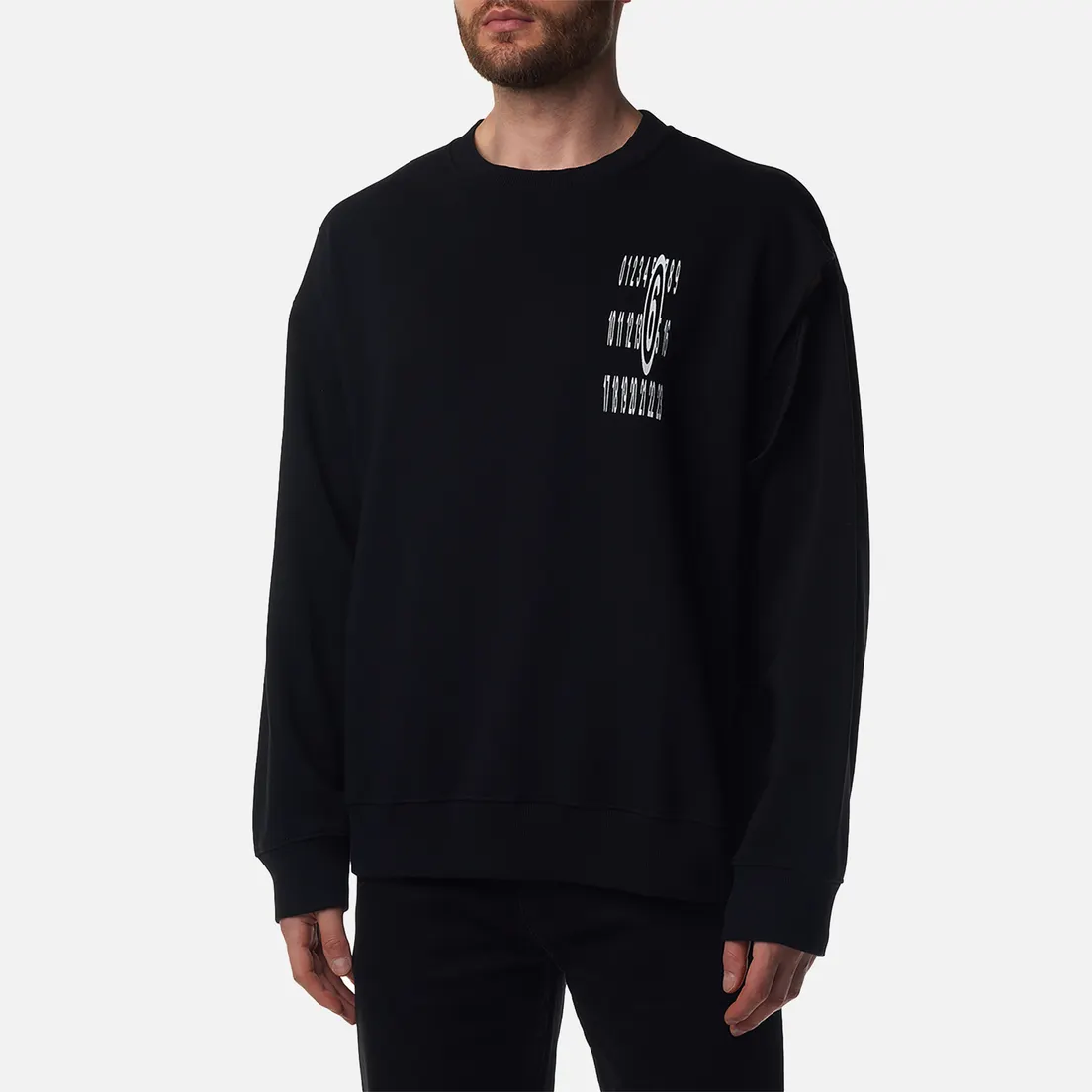 Maison Margiela MM6 Мужская толстовка Discreet Elongated Numeric Printed