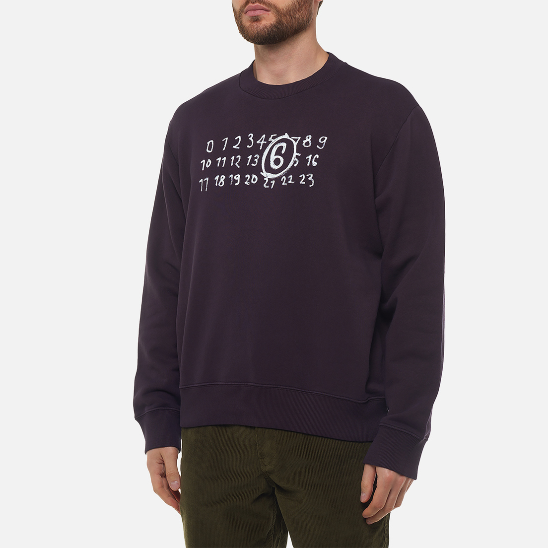 Maison Margiela MM6 Мужская толстовка Numeric Artwork Crew Neck