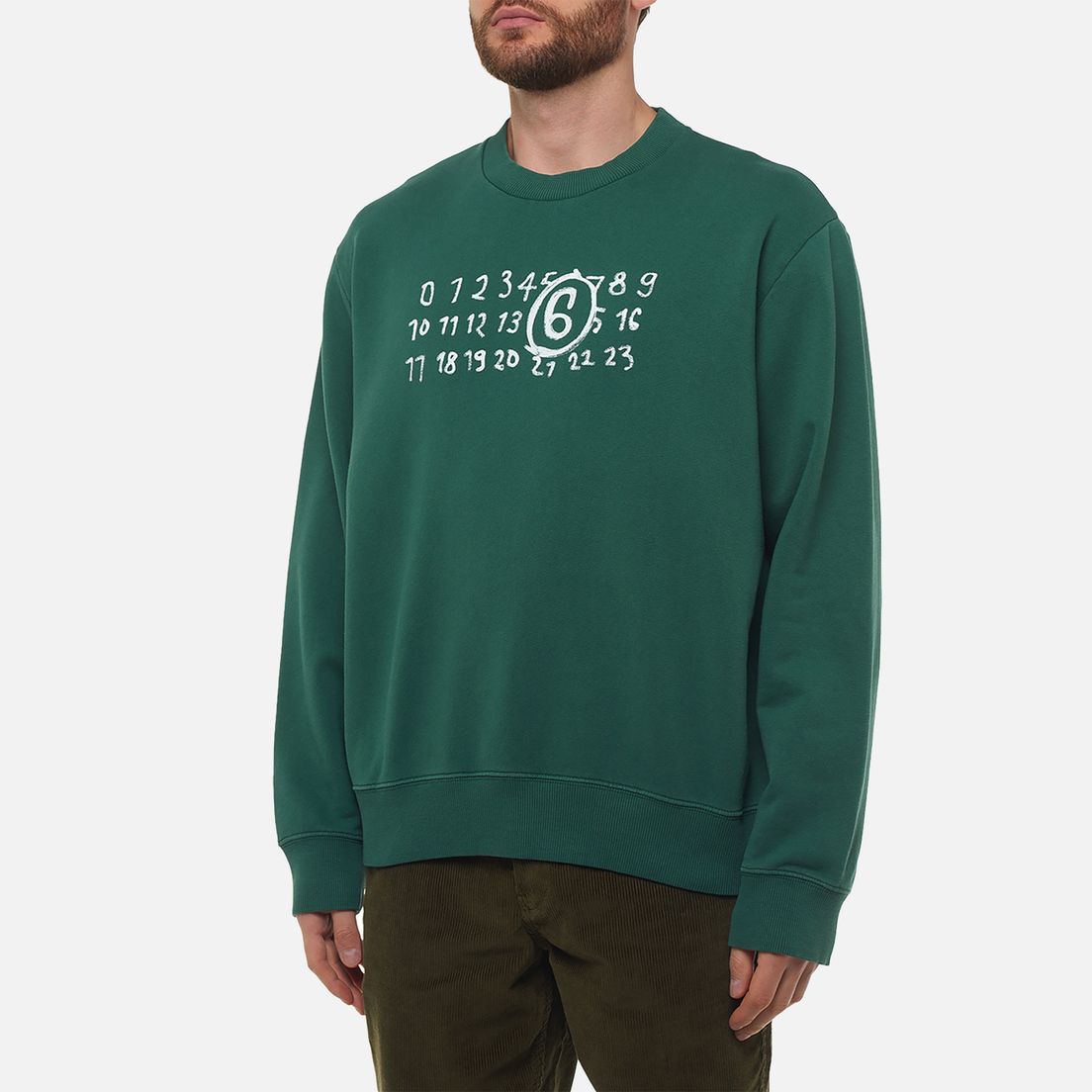 Maison Margiela MM6 Мужская толстовка Numeric Artwork Crew Neck