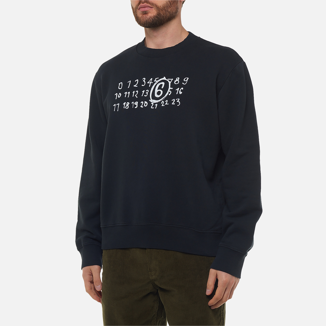 Maison Margiela MM6 Мужская толстовка Numeric Artwork Crew Neck