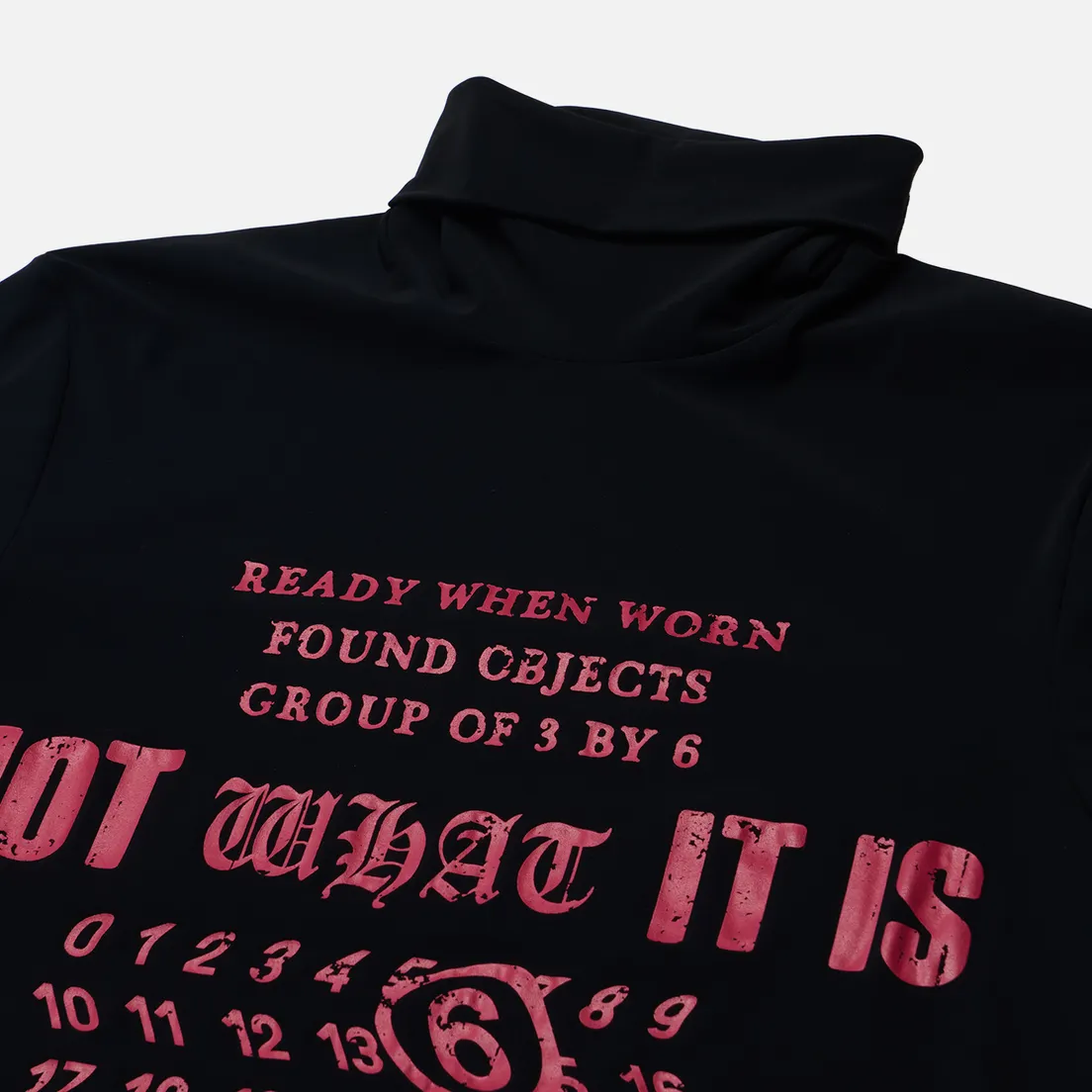 Maison Margiela MM6 Мужской лонгслив High Neck Logo Printed