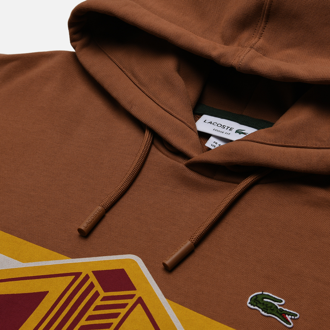 Lacoste Мужская толстовка Loose Fit Printed Hoodie