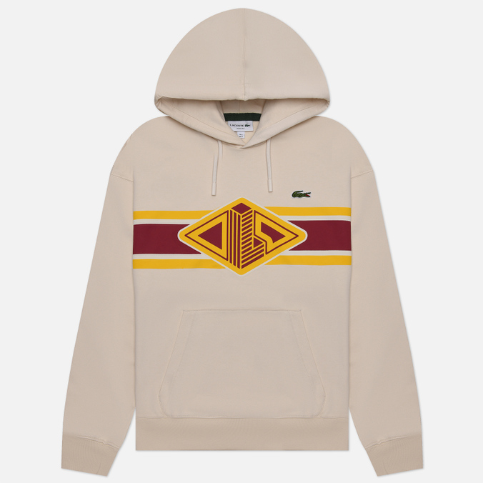 Lacoste Loose Fit Printed Hoodie lacoste regular fit branded hoodie