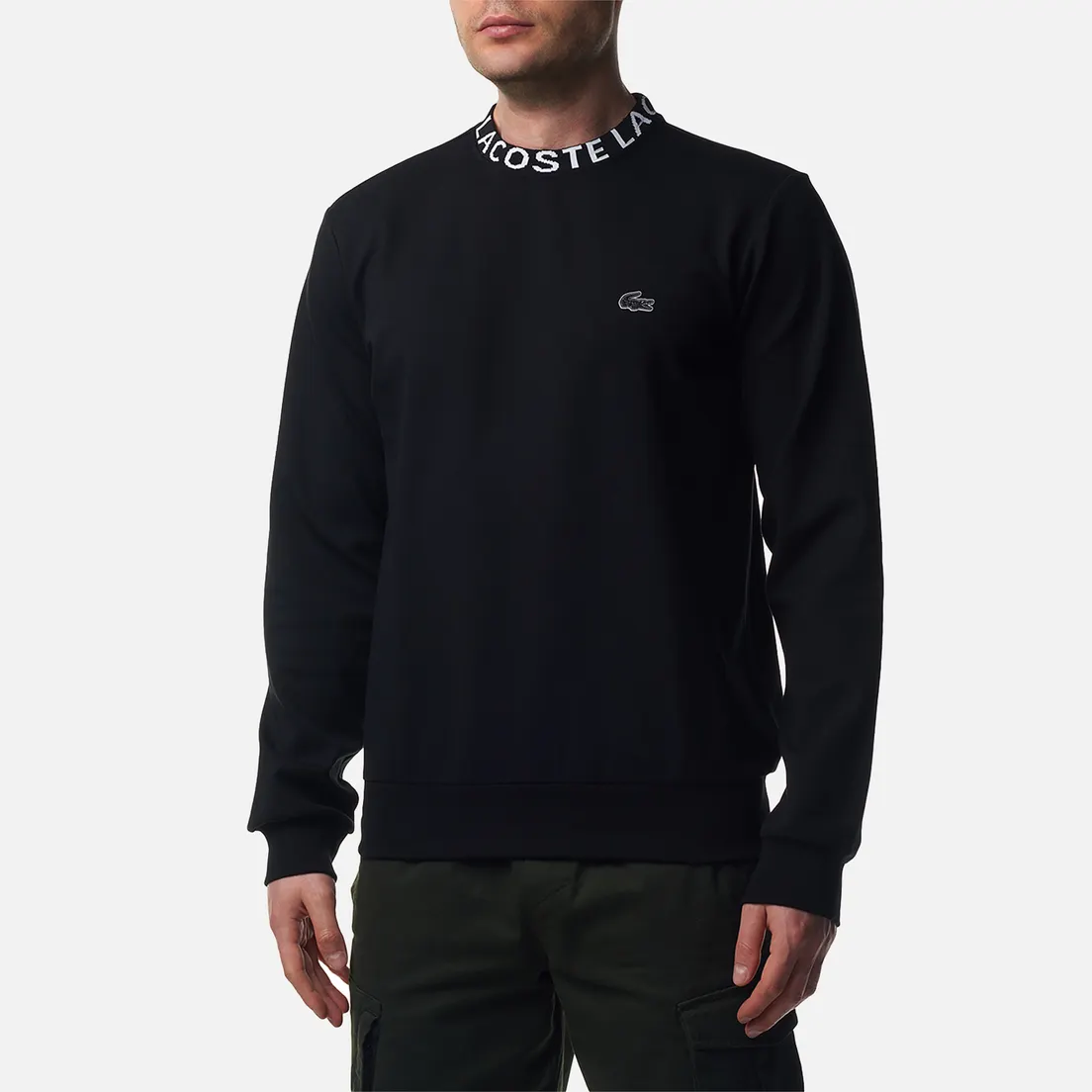 Lacoste Мужская толстовка Logo Jacquard Collar Double Face