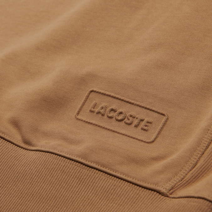 Мужская толстовка Lacoste, цвет бежевый, размер M SH9202-Z1S Live Loose Fit Cotton Hoodie - фото 3