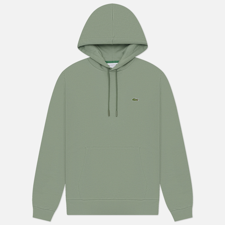 Мужская толстовка Lacoste Organic Cotton Hoodie Classic Fit, цвет зелёный, размер M