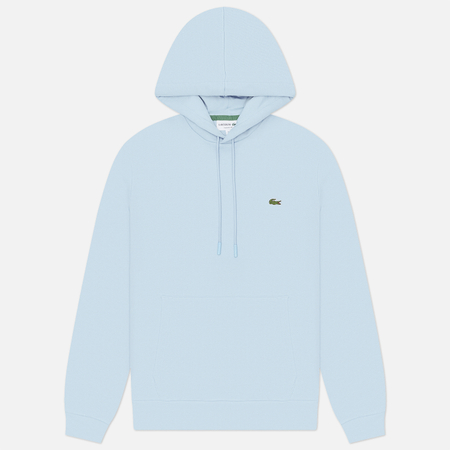 Мужская толстовка Lacoste Organic Cotton Hoodie Classic Fit, цвет голубой, размер XL