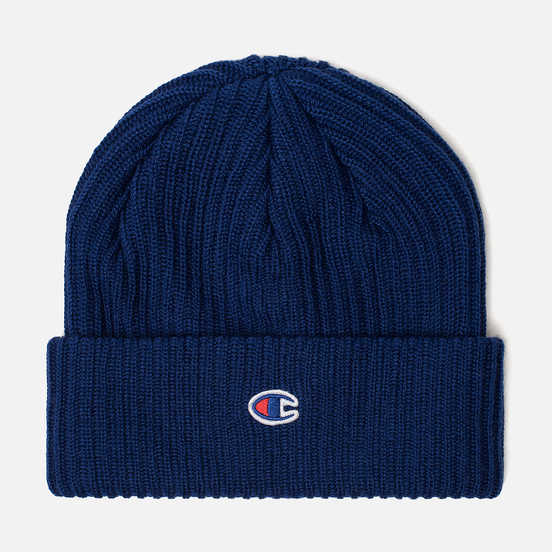 Шапка Champion Reverse Weave Merino Knit Beanie Logo Blue