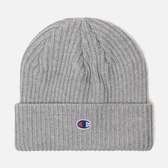Шапка Champion Reverse Weave Merino Knit Beanie Logo Light Grey