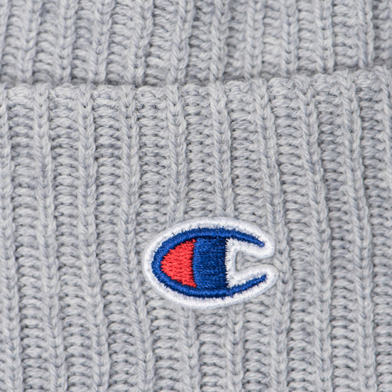 Шапка Champion Reverse Weave Merino Knit Beanie Logo Light Grey