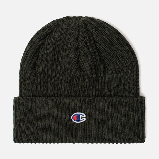 Шапка Champion Reverse Weave Merino Knit Beanie Logo Military Green