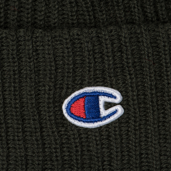 Шапка Champion Reverse Weave Merino Knit Beanie Logo Military Green