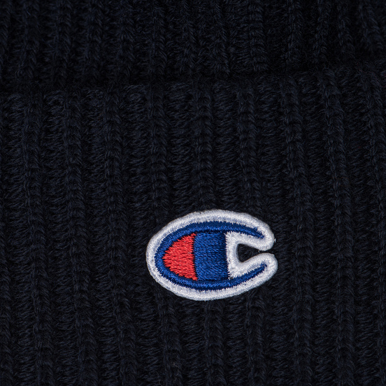 Шапка Champion Reverse Weave Merino Knit Beanie Logo Navy