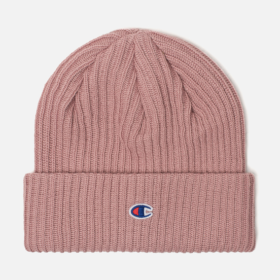 Шапка Champion Reverse Weave Merino Knit Beanie Logo Pink