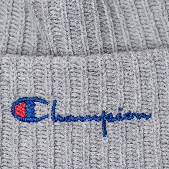 Шапка Champion Reverse Weave Merino Knit Beanie Script Light Grey