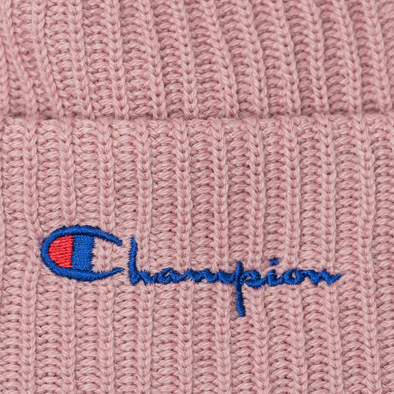 Шапка Champion Reverse Weave Merino Knit Beanie Script Pink