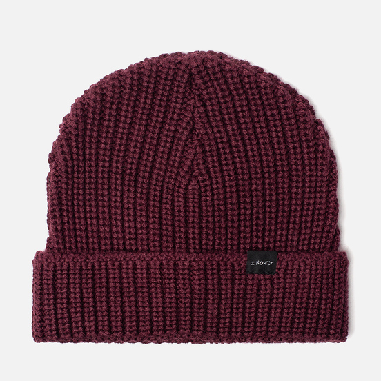 Шапка Edwin Purl Garment Wash Dark Purple
