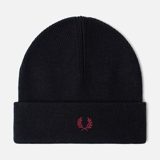 Шапка Fred Perry Merino Wool Navy/Ecru