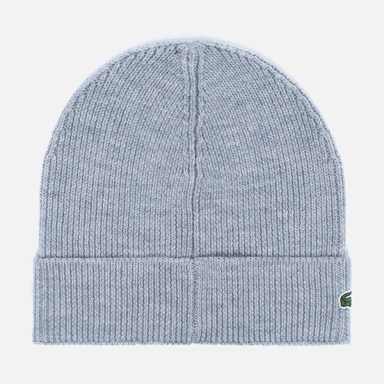 Шапка Lacoste Ribbed Wool Beanie Light Grey