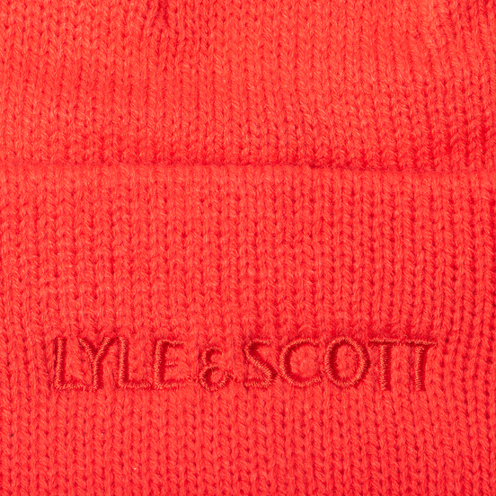 Шапка Lyle & Scott Bobble Beanie Grenadine Red