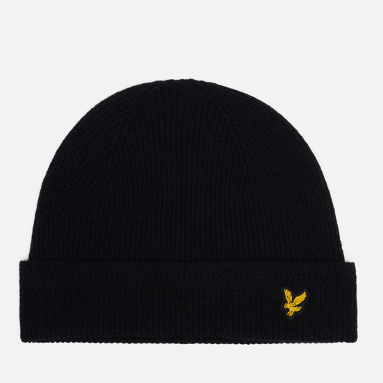 Шапка Lyle & Scott Racked Rib Beanie True Black