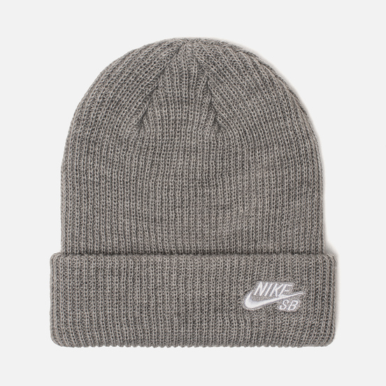 Шапка Nike SB Beanie Fisherman Dark Grey Heather/White
