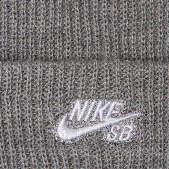 Шапка Nike SB Beanie Fisherman Dark Grey Heather/White