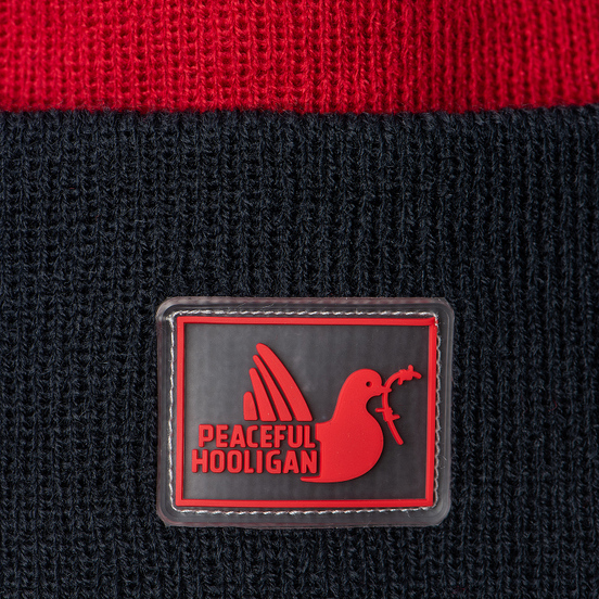 Шапка Peaceful Hooligan Stripe Pompom Navy/Red/White