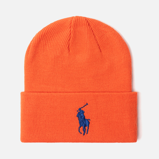 Шапка Polo Ralph Lauren Acrylic Big Polo Pony Neon Orange