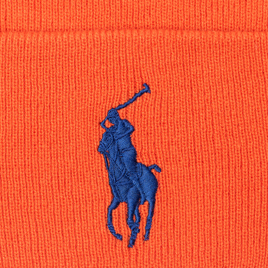 Шапка Polo Ralph Lauren Acrylic Big Polo Pony Neon Orange