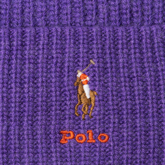 Шапка Polo Ralph Lauren Embroidered Polo Pony Viscose Blend Bright Violet Heather
