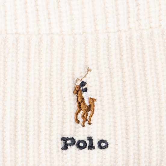 Шапка Polo Ralph Lauren Embroidered Polo Pony Viscose Blend Cream