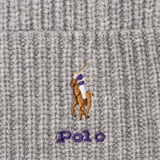 Шапка Polo Ralph Lauren Embroidered Polo Pony Viscose Blend Light Grey Heather