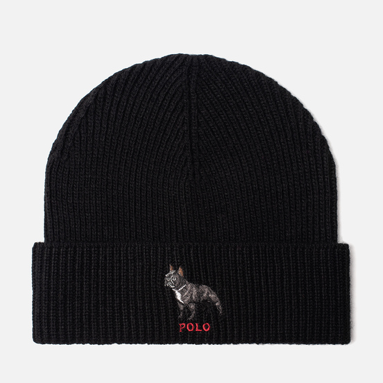 Шапка Polo Ralph Lauren French Bulldog Acrylic/Nylon/Wool Black