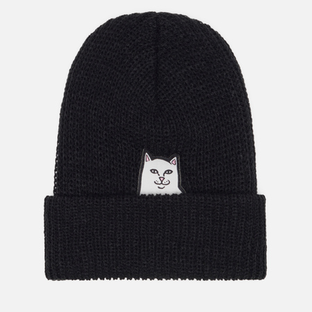  Шапка RIPNDIP Lord Nermal Rib Beanie, цвет чёрный