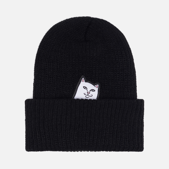 Шапка RIPNDIP Lord Nermal Rib Beanie Black
