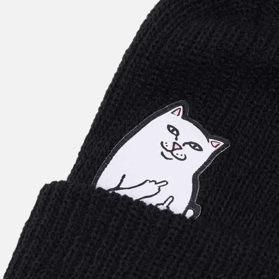Шапка RIPNDIP Lord Nermal Rib Beanie Black